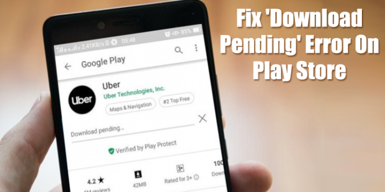 how to fix the google play store download pending error