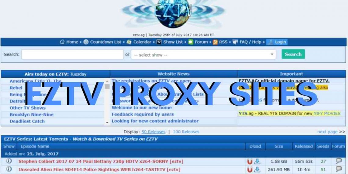 Best EZTV Proxy And Mirror Sites to Download TV Shows
