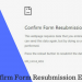 How to Confirm Form Resubmission Error [SOLVED]