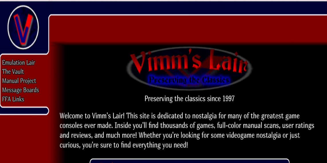 Vimms Lair: The Ultimate Retro Gaming Resource in 2024