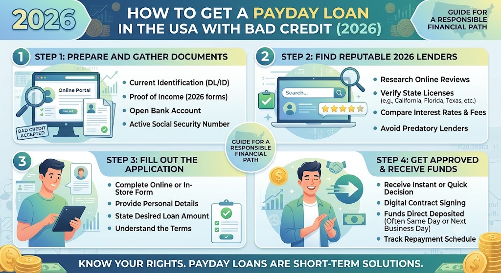 How to Get a Payday Loan in the USA With Bad Credit in 2026