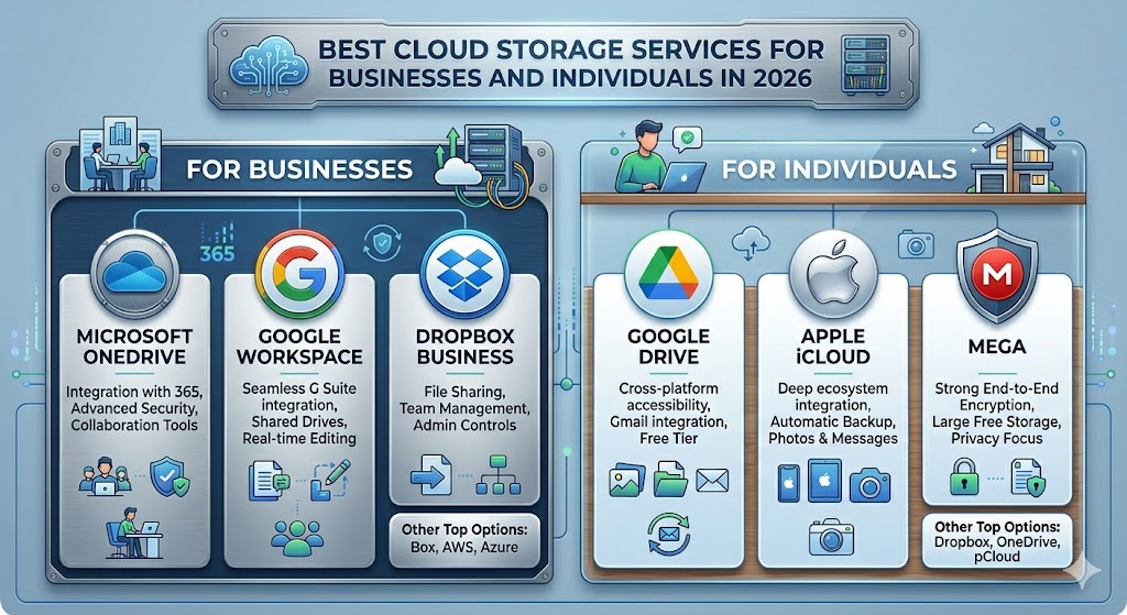 Best Cloud Storage Services for Businesses and Individuals in 2026