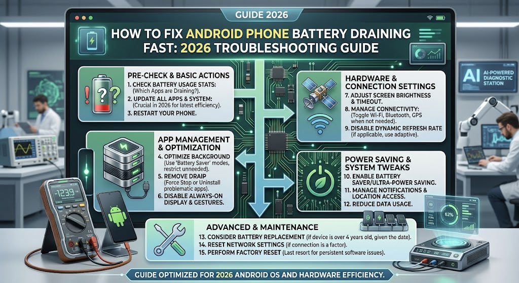 How to Fix Android Phone Battery Draining Fast: 2026 Troubleshooting Guide