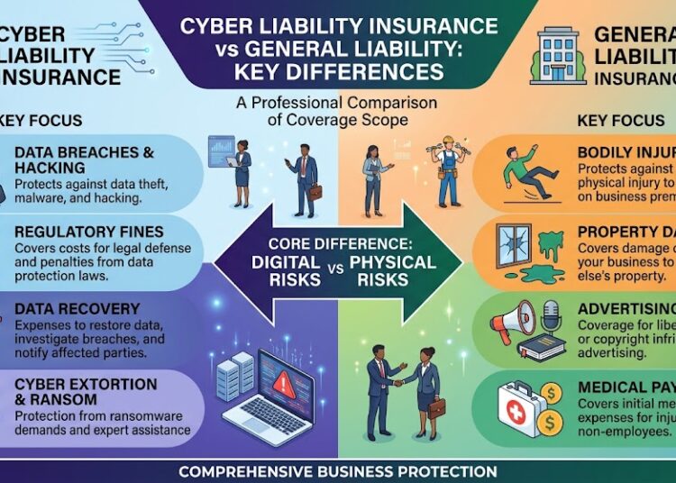 Cyber Liability Insurance vs General Liability: What’s the Difference